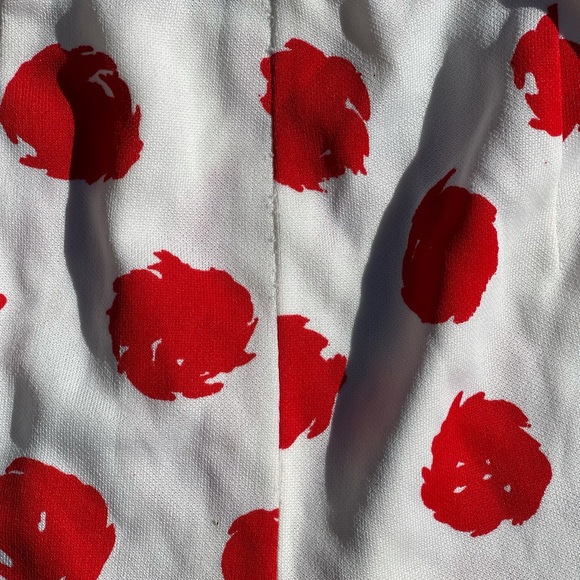 MR DINO Vintage Cream & Red Polka Dot Shorts Size 8 - Picture 4 of 4